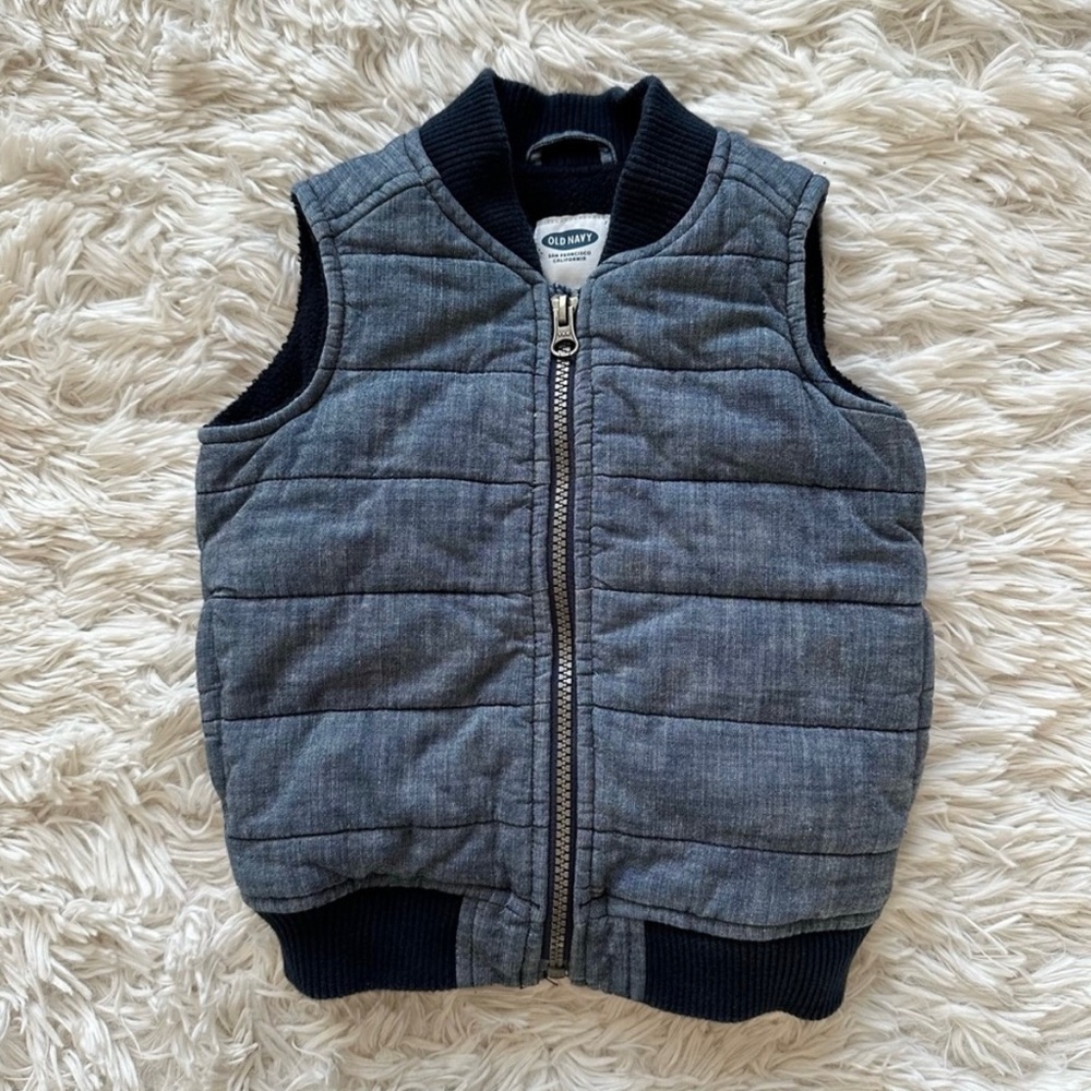 Old Navy Chambray Vest Size 18-24 Months